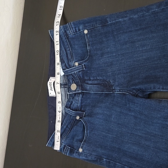 Paige Denim 'Demi' Moto Ultra Skinny Jeans Zipper Ribbed High-Waisted Size 24 - Picture 11 of 13